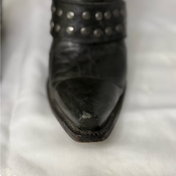LANE Studded Black Leather Boots! - Picture 5 of 13